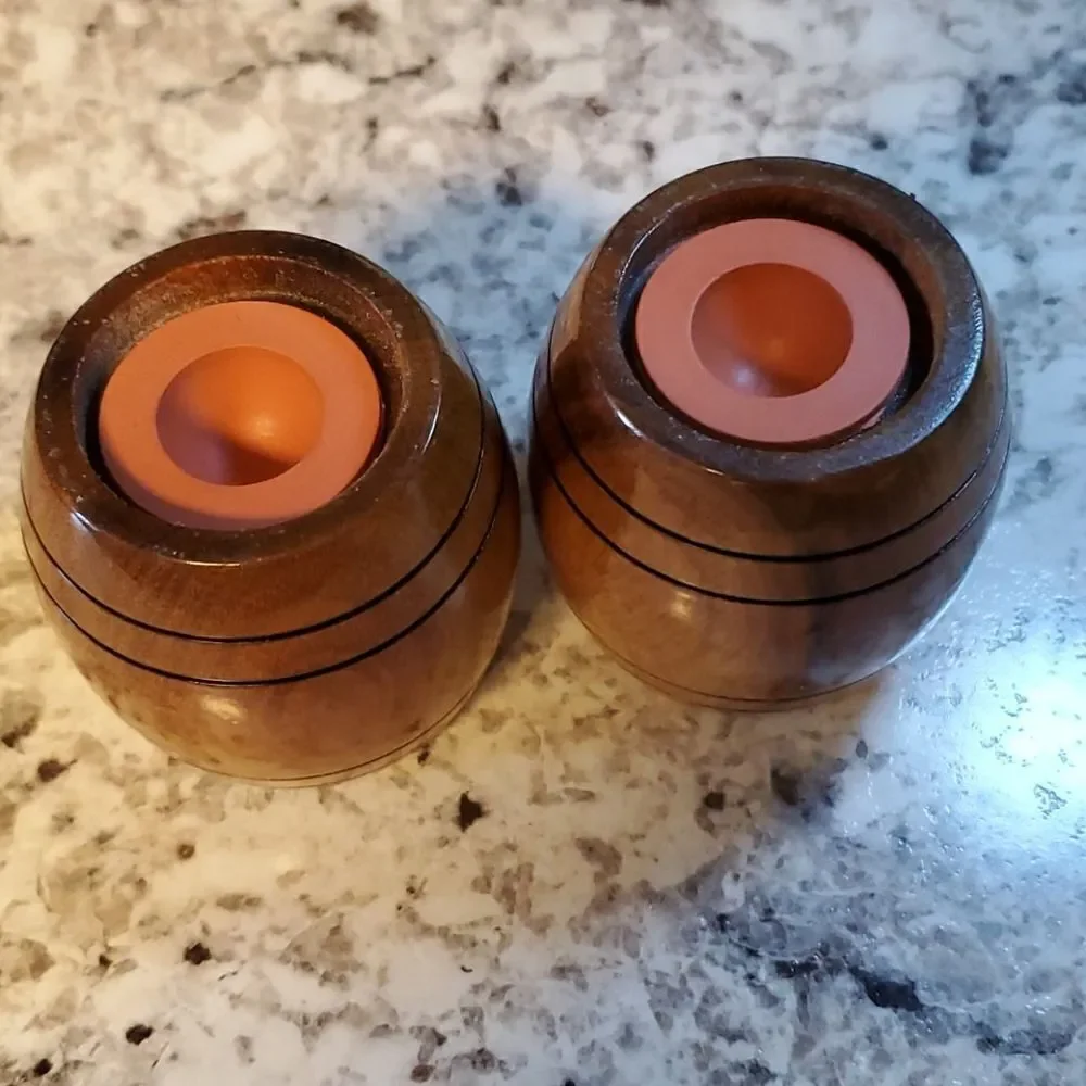 Vintage mahogany salt&pepper